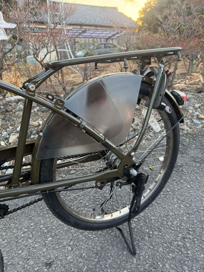 電動アシスト自転車 チャイルドシート付き オリーブグリーン