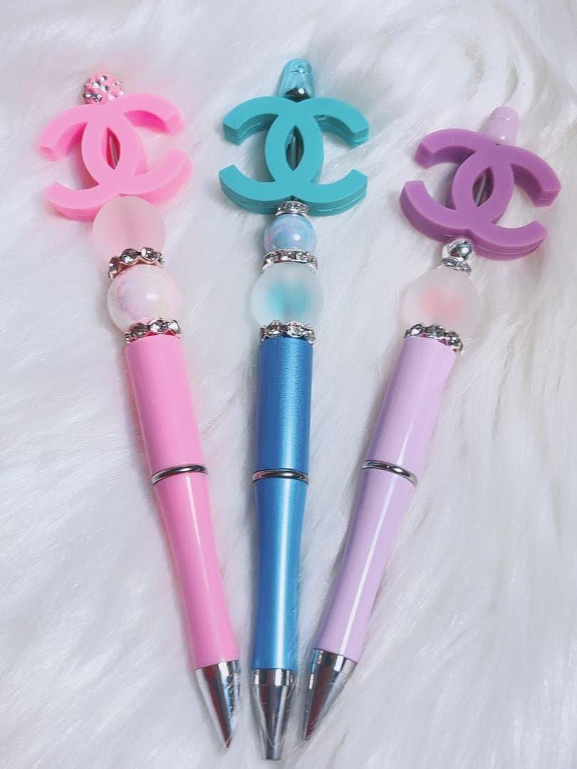 CHANEL ペン マカロンピンク／エメラルドブルー／アメジストヴァイオレット