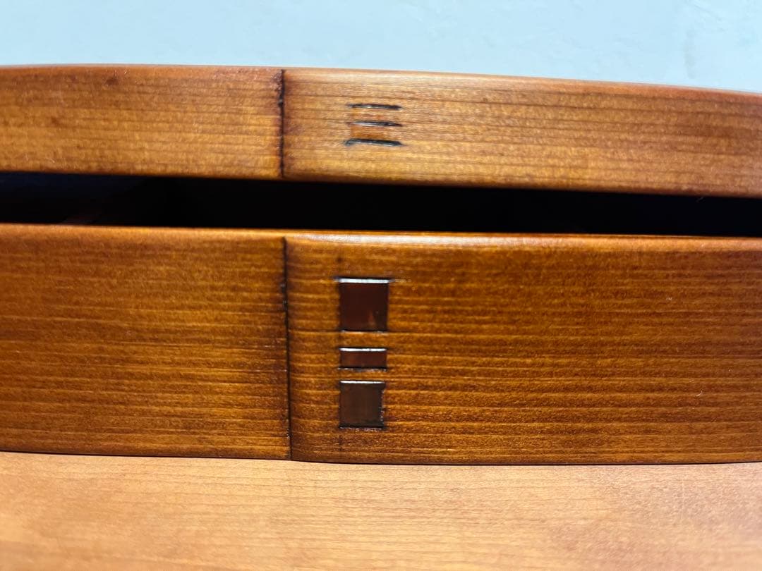 柴田慶信商店製曲げわっぱ、長手弁当箱（大）拭き漆