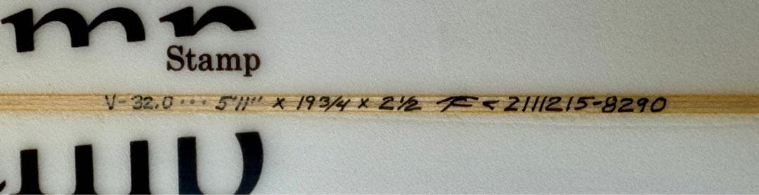 ジャスティスサーフボード Stamp. キャロルシェイプ