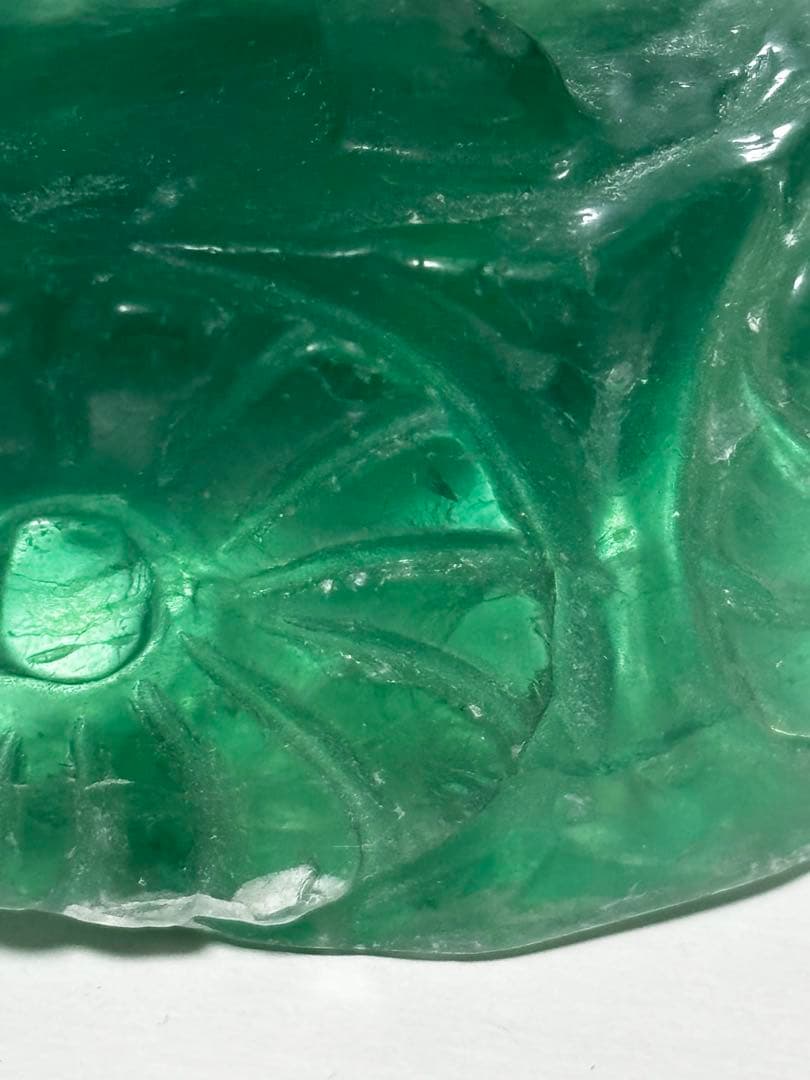 フロライト九尾置き物天然石