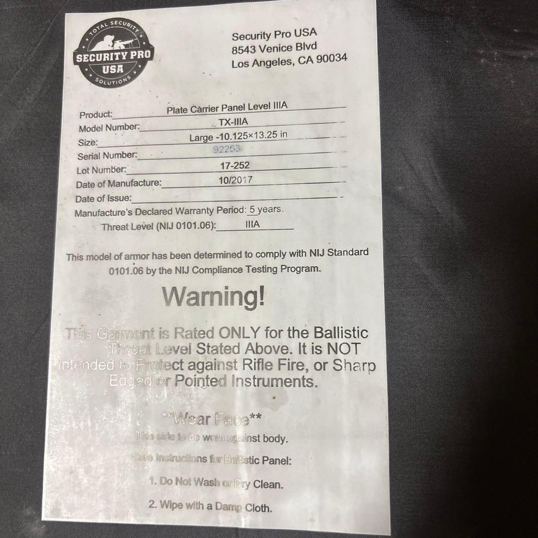 米軍実物T3 Gear プレートキャリア XL ＋ ソフトアーマーセット B31