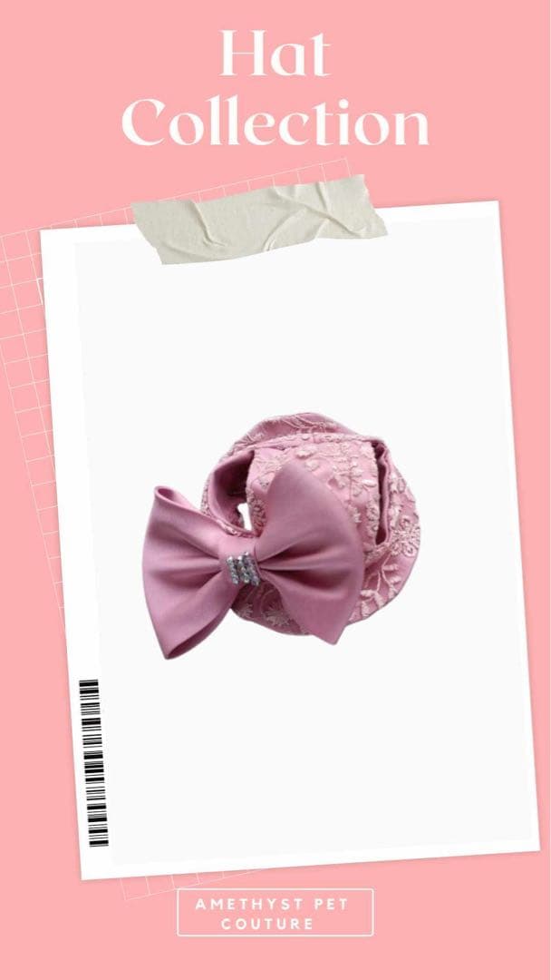 AMETHYST PET COUTURE 帽子リボン付き