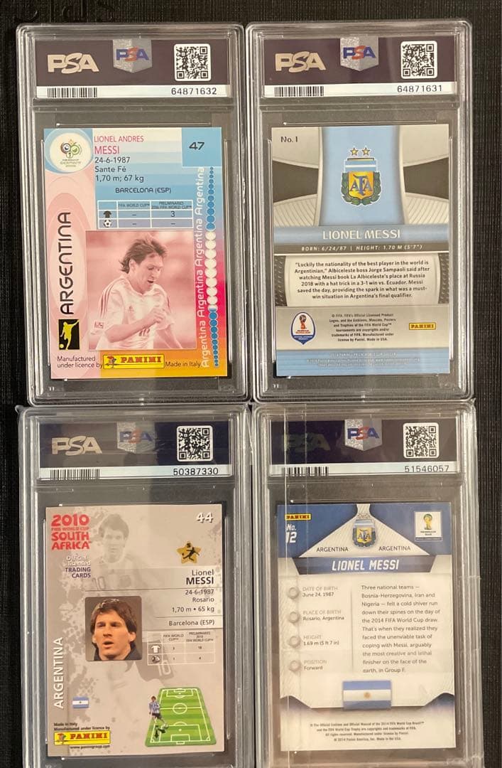 messi W杯 psa鑑定済カード panini 2006 他
