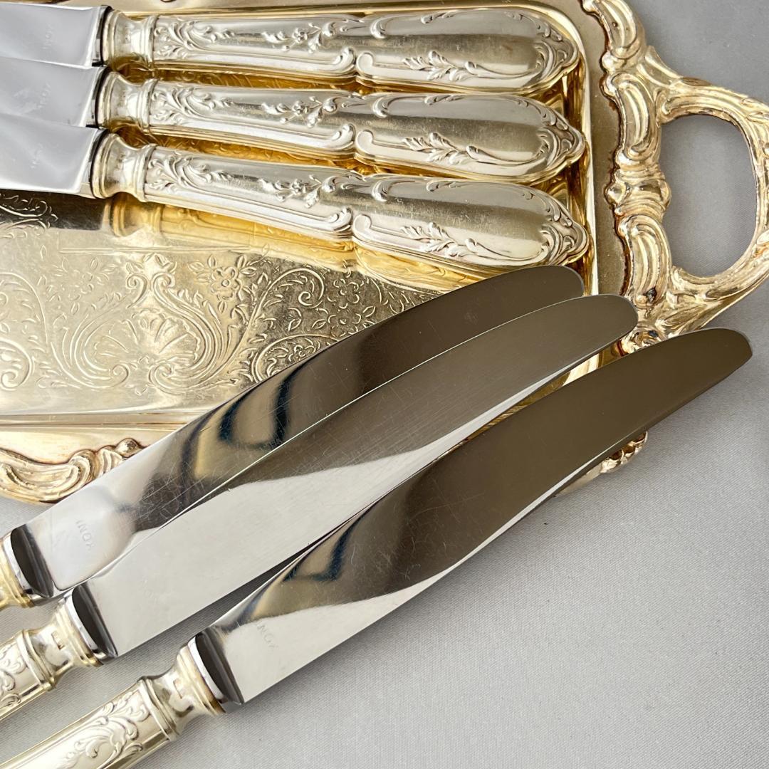 【仏蘭西】 Louis XV ディナーナイフ 6本【シルバープレート】