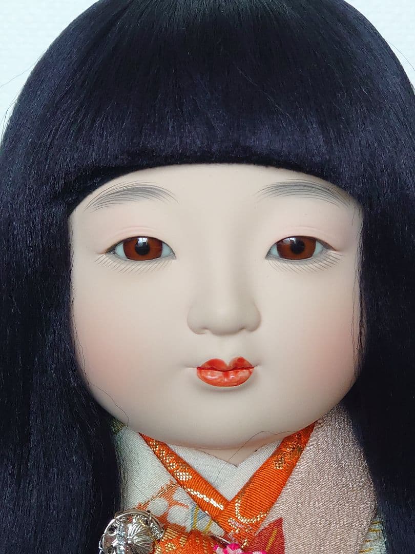 【送料込み】松寿作 市松人形 「浪花のいちまさん」立ち、座り2体セット 元箱付き