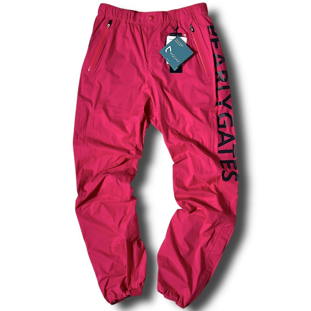 0 パーリーゲイツ AQUAX 撥水 防水 ビッグロゴ レインパンツ 090