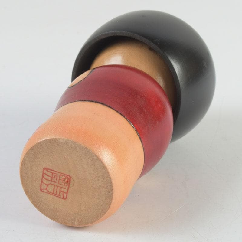 伝統工芸　創作こけし　内閣総理大臣賞受賞　岸貞男作　野ばら　共箱　V　9813