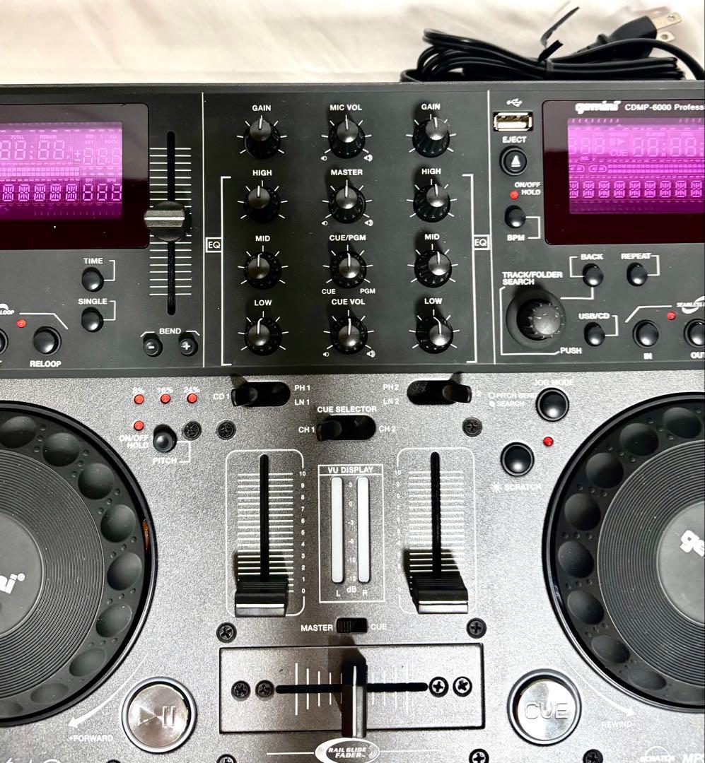 gemini DJミキサー/CDプレーヤー CDMP-6000 ハードケース付