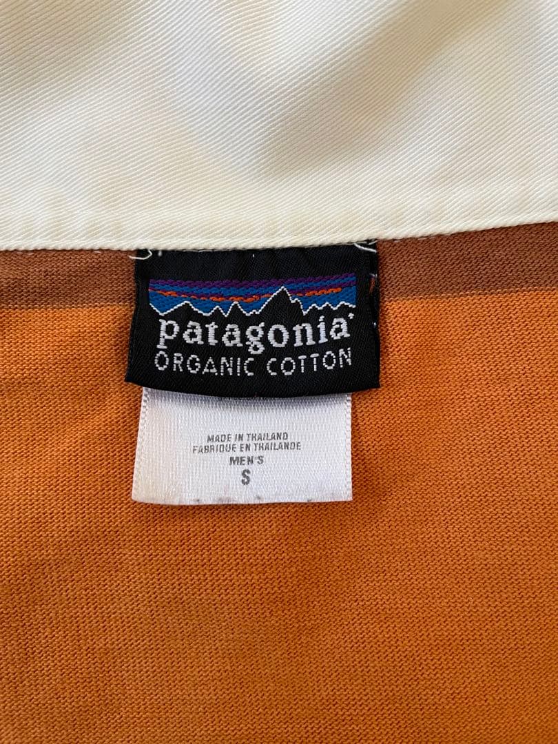 00s patagonia ボーダーラガーシャツ　オーガニックコットン
