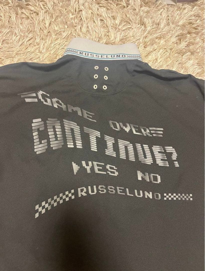 美品　ラッセルノ ポロシャツ 襟付き ゴルフウェア Tシャツ 黒 緑