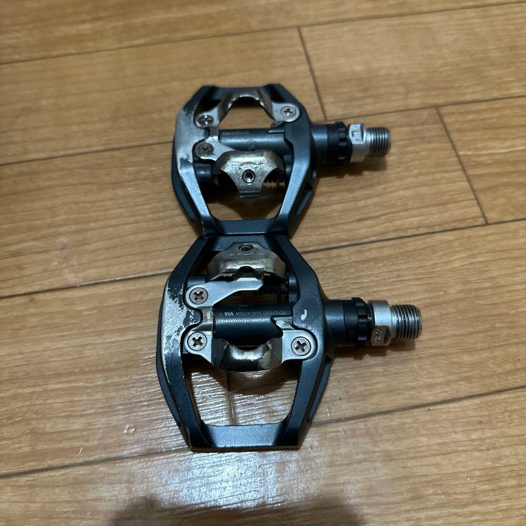 シマノ ブラック クリンチングシューズ ペダル付き