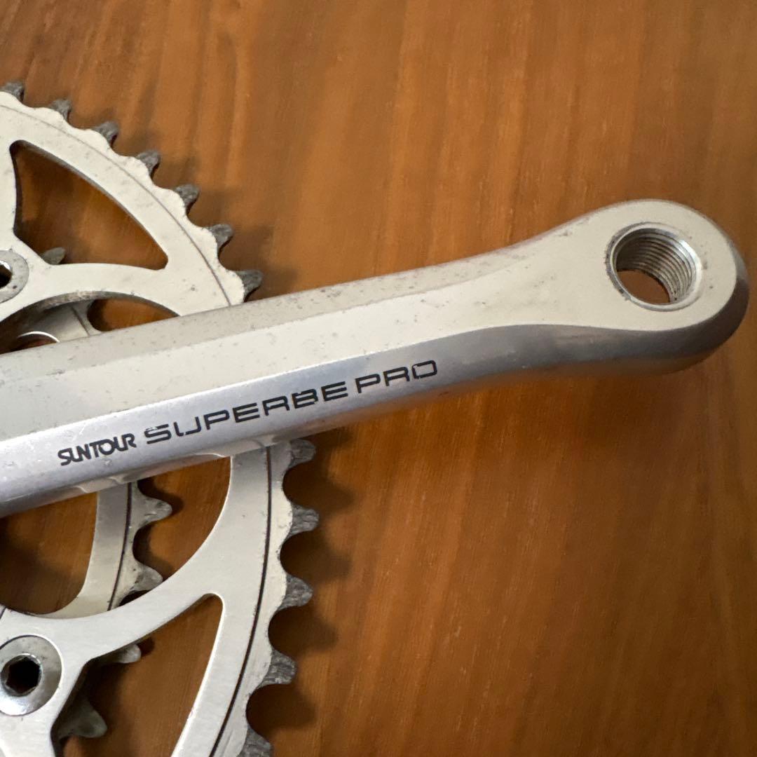 サンツァー　シュパーブプロ　クランクセット 52×38 170mm ボトル付