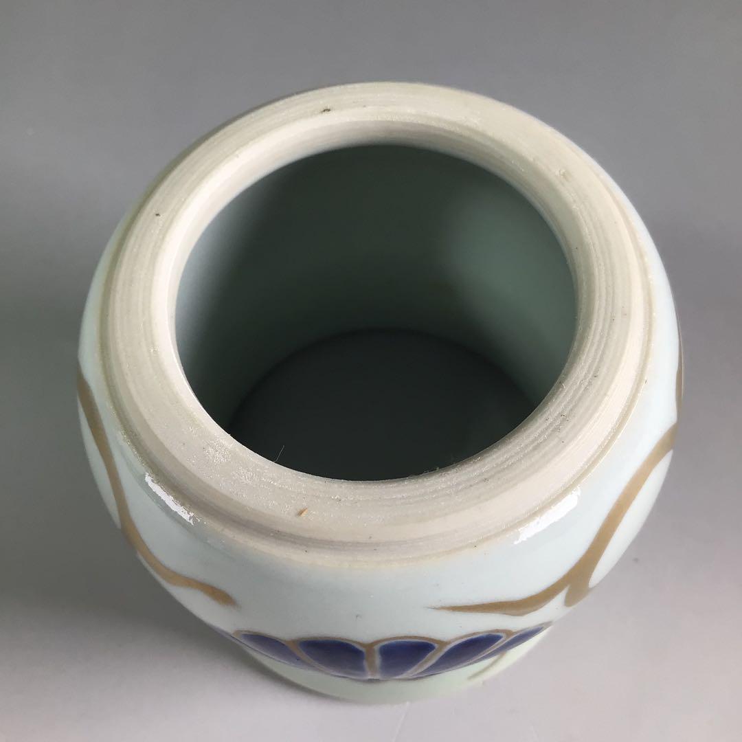 Ｒ４１１　皆具　『平安　手塚玉堂造』『金彩色絵唐草文』　共箱　茶道具