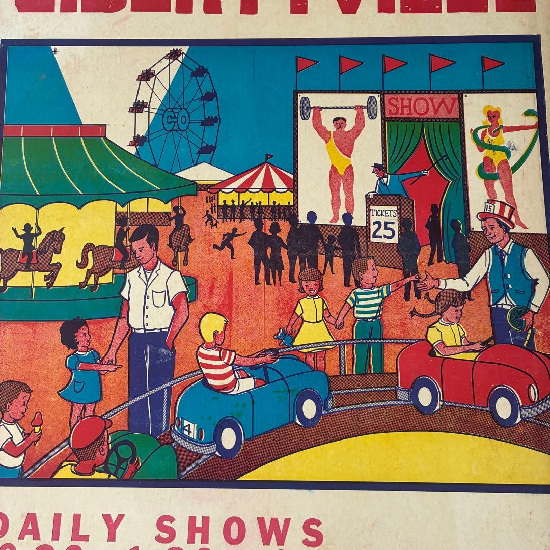 レア！BIG 50s〜アメリカアンティーク実物サーカス広告SHOWヴィンテージ