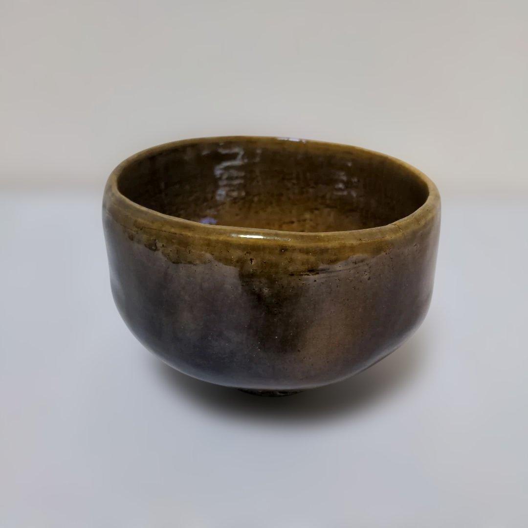 【⑥】人間国宝 十代大樋長左衛門 大樋年朗 大樋焼 飴釉茶碗 共箱 茶道具