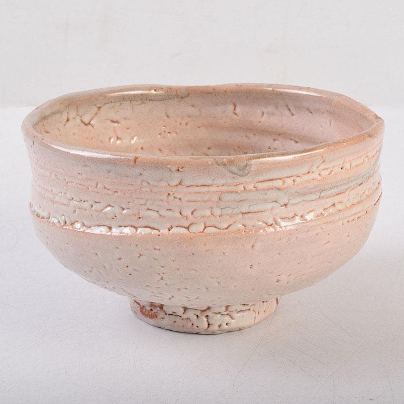 茶道具　萩焼　十一世　坂高麗左衛門作　筆洗切茶碗　共箱　M　R9037