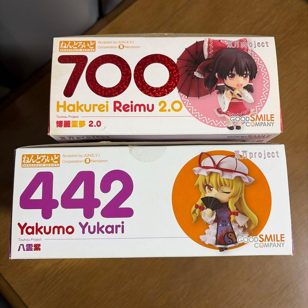 ねんどろいど 八雲紫 & 博麗霊夢 2.0 セット【中古・日焼け・お札欠品】