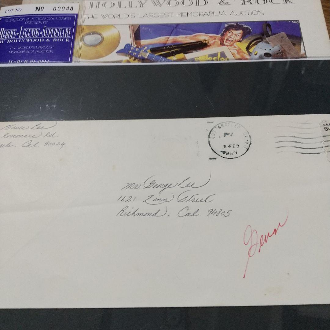 ブルース・リー遺品，直筆サイン封筒 Ki‼️