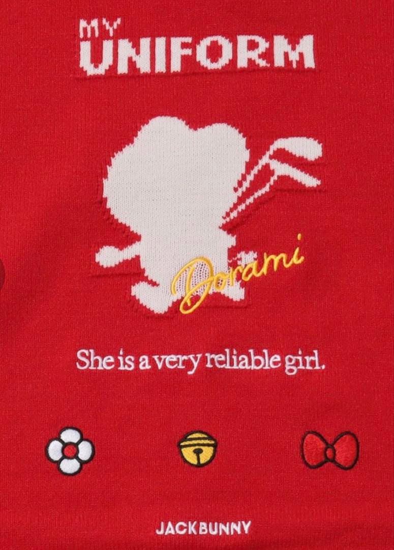 Jack Bunny!ドラえもん ダブルジャガードハーフジップニットプルオーバ