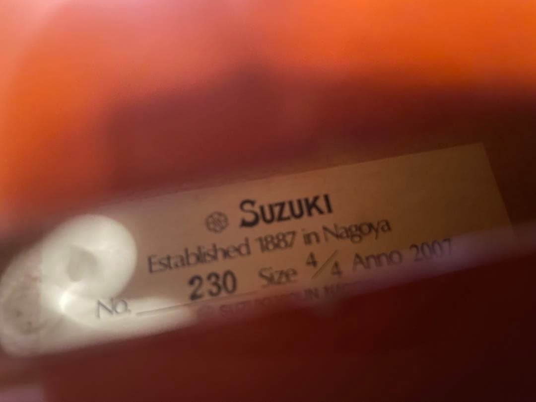 Suzuki No.230 (4/4) バイオリン本体 ケース付き