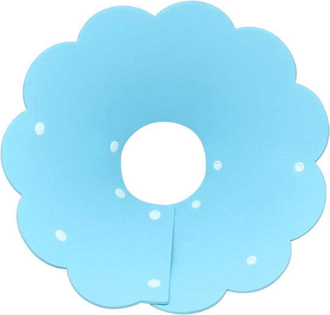 エリザベスカラー 猫用 犬用 ソフト 着脱便利 軽量 傷口保護 S ブルー