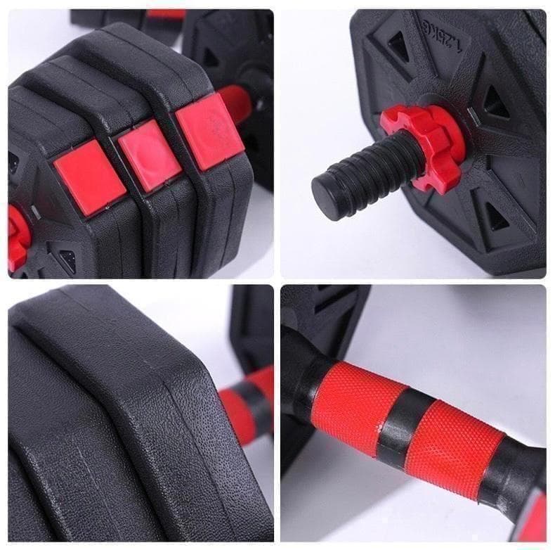 【角型プレート】合計50kgバーベルにもなるダンベル 25kg×2個セット A8