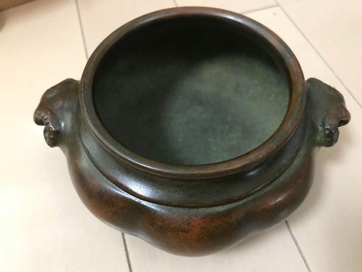 宣徳香炉　木箱付