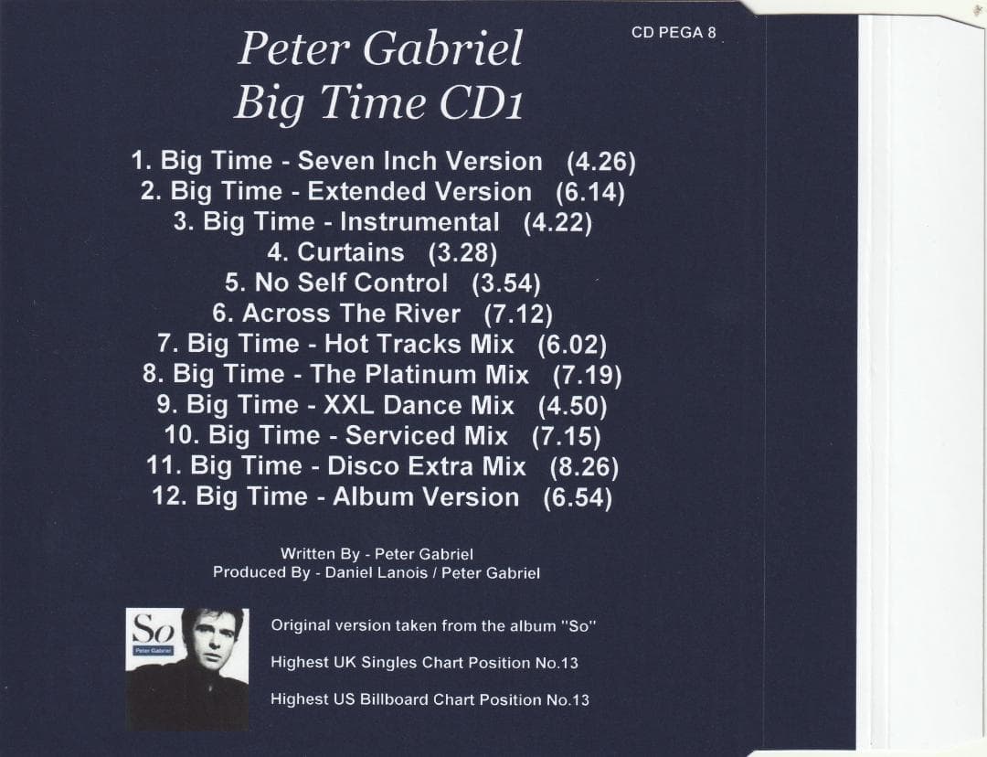 Peter Gabriel - Big Time　貴重 リミックス CD