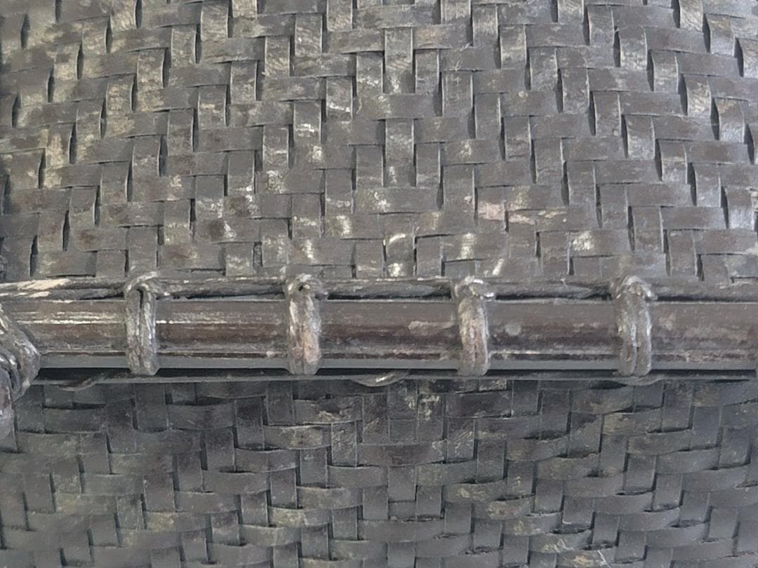 茶道具 竹籠 炭斗 時代物 DT708