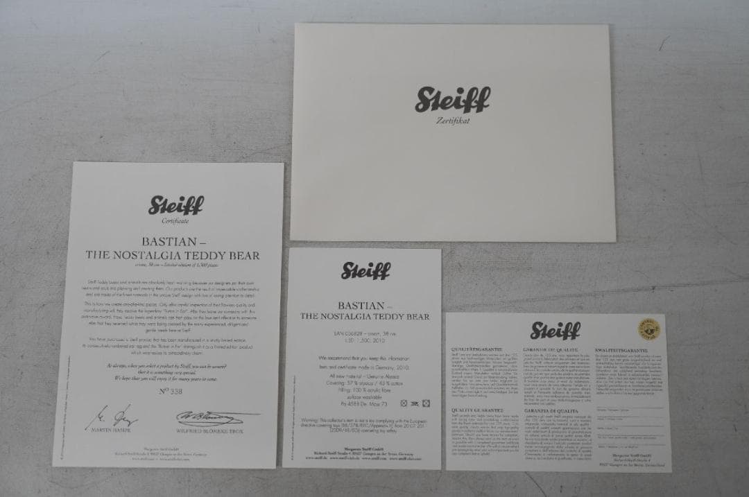 【M02-07】 Steiff シュタイフ バスチアン ノスタルジー テディベア