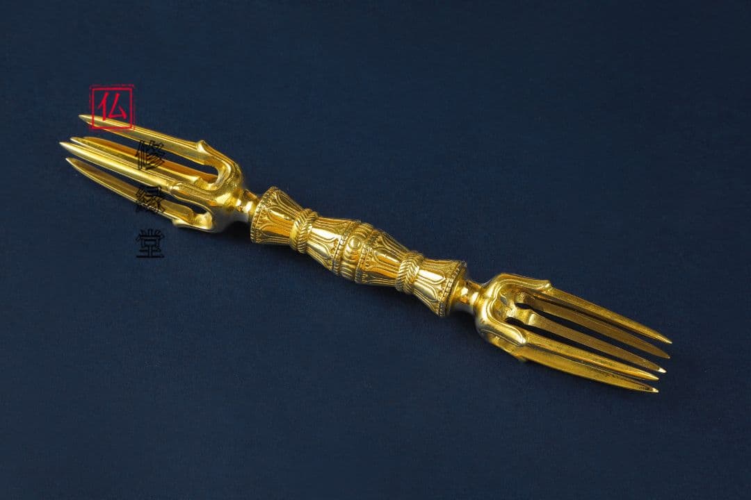 【修縁堂】チベット密教 法器 五鈷杵 中空分離可能 持ち運びに便利