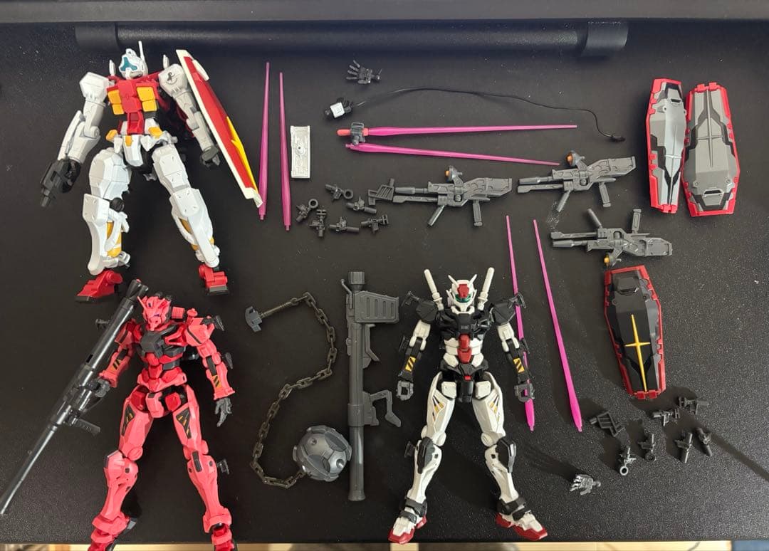 HG 赤いガンダム & 01 ガンダム ＆ ゲルググ セット ガンプラ