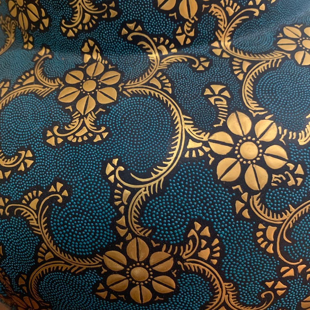渦打青粒唐草　花瓶