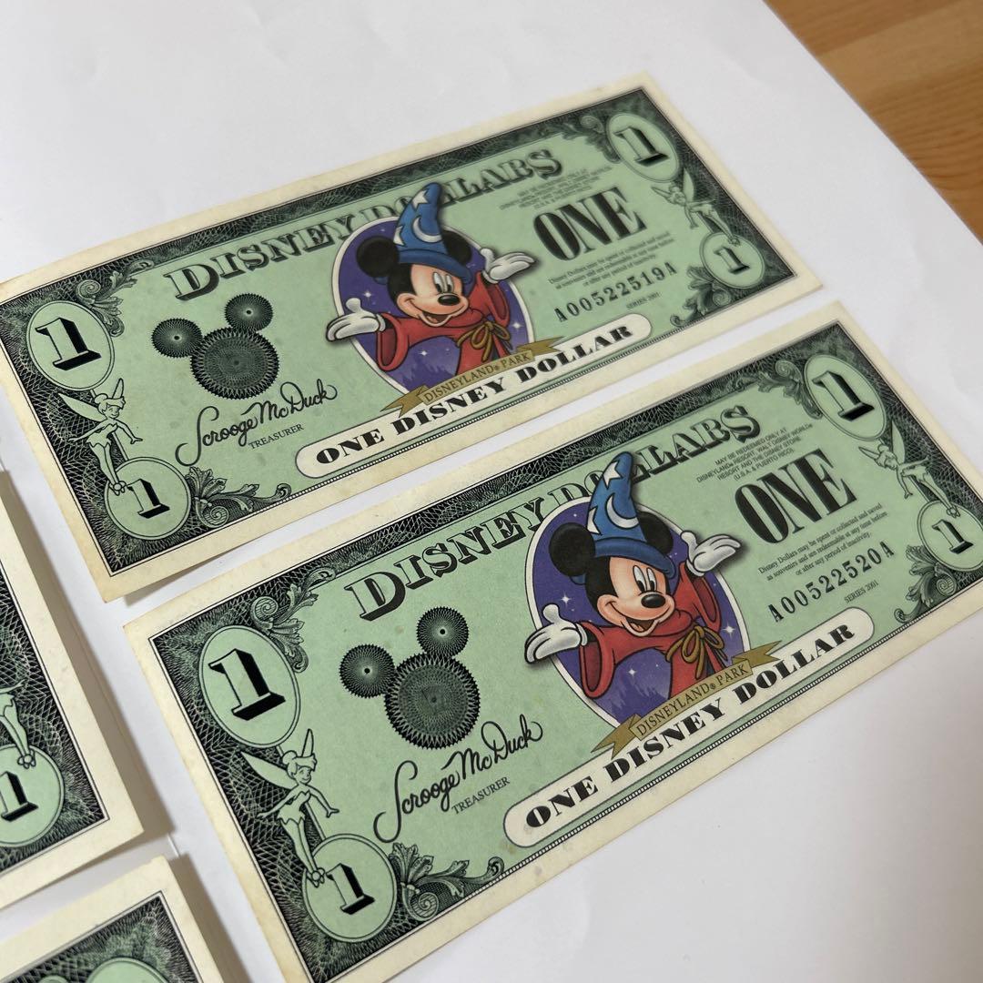 Disney dollar ディズニー　ドル　ミッキーマウス5枚セット