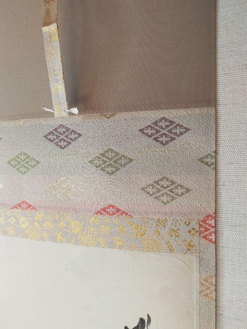 【画賛掛け軸】ひな「桃花笑春風」