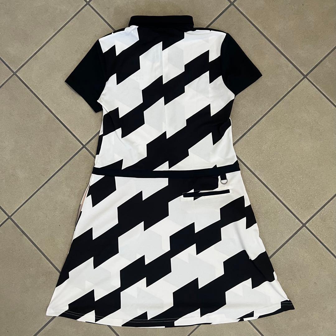 LANVIN SPORT ランバンスポール　千鳥　ワンピース　スカート　モノクロ