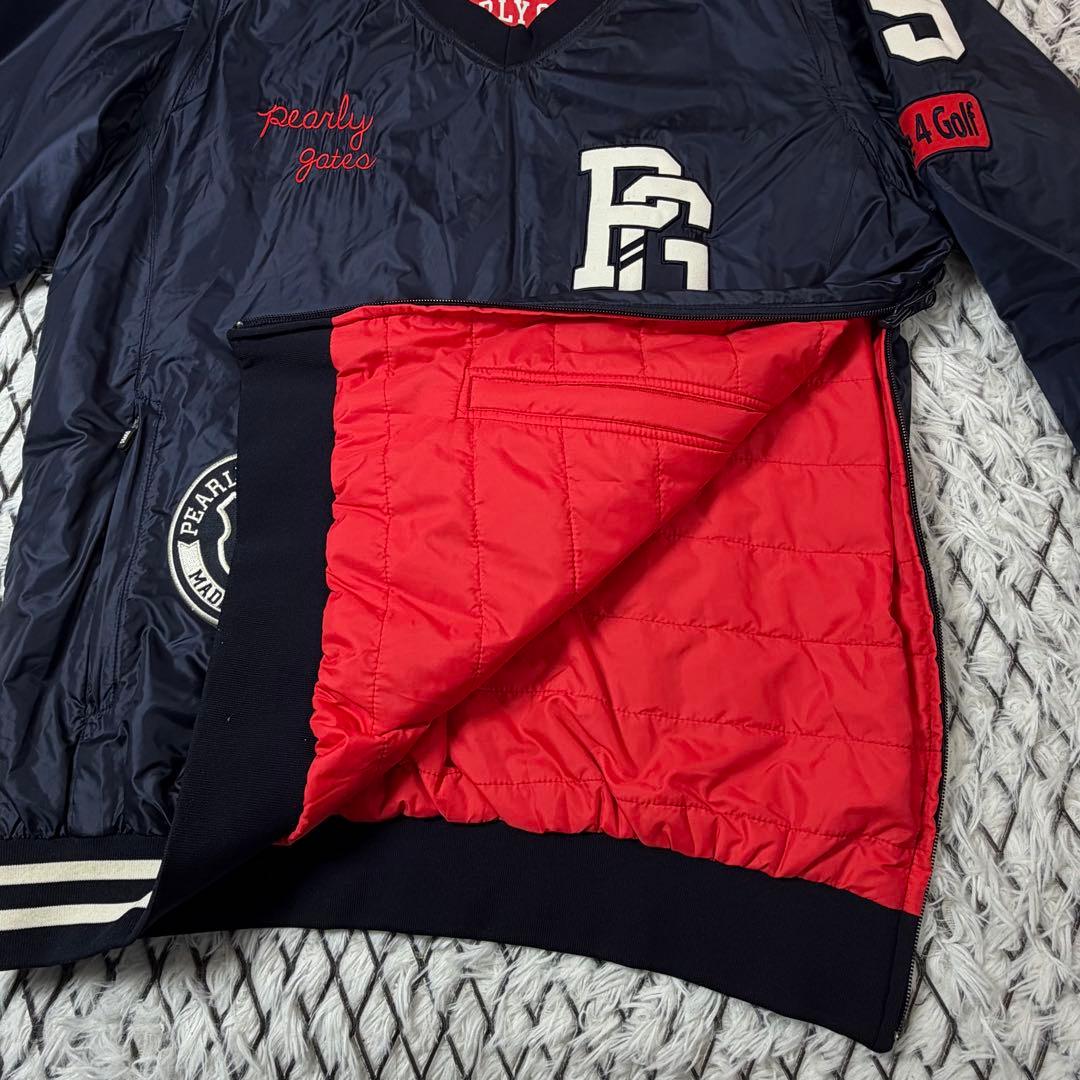 【超美品】中綿リバーシブル2WAYスニード ブルゾン PEARLY GATES