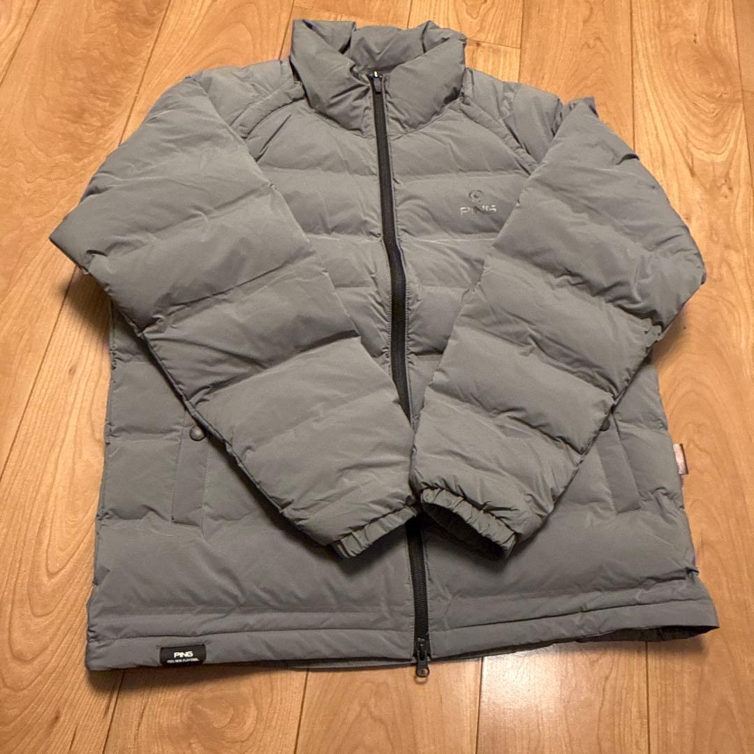 PING 2way/リバーシブル ゴルフジャケットLグレー