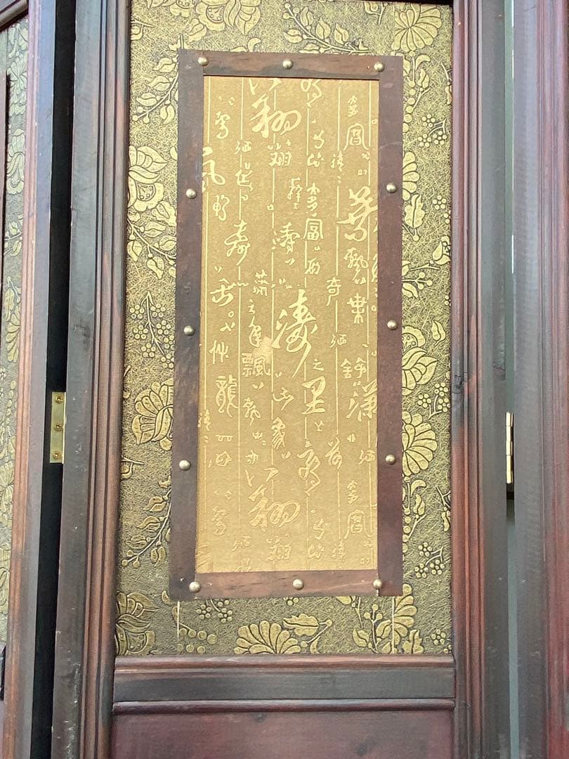 唐物 中国风の骨董品木屏風　年代不詳、骨董品　入手困難　割引相談可2