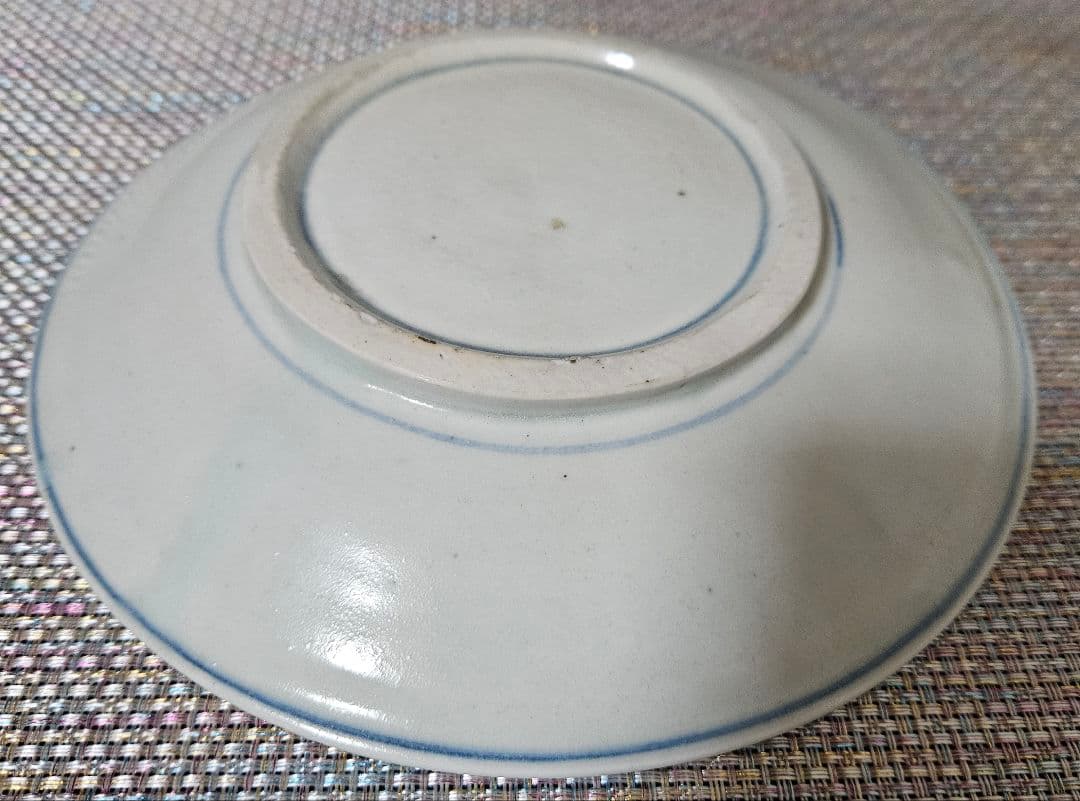 【名品❗】李氏朝鮮時代　朝鮮古美術　朝鮮古陶磁　青華緑釉　水鳥図　22.1cm皿