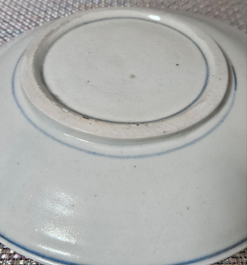 【名品❗】李氏朝鮮時代　朝鮮古美術　朝鮮古陶磁　青華緑釉　水鳥図　22.1cm皿