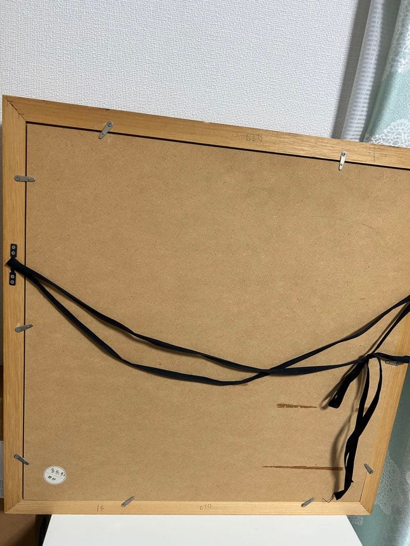 花とチャペル　小鳥　緑　吉岡浩太郎　額付き絵画シルクスクリーン初代