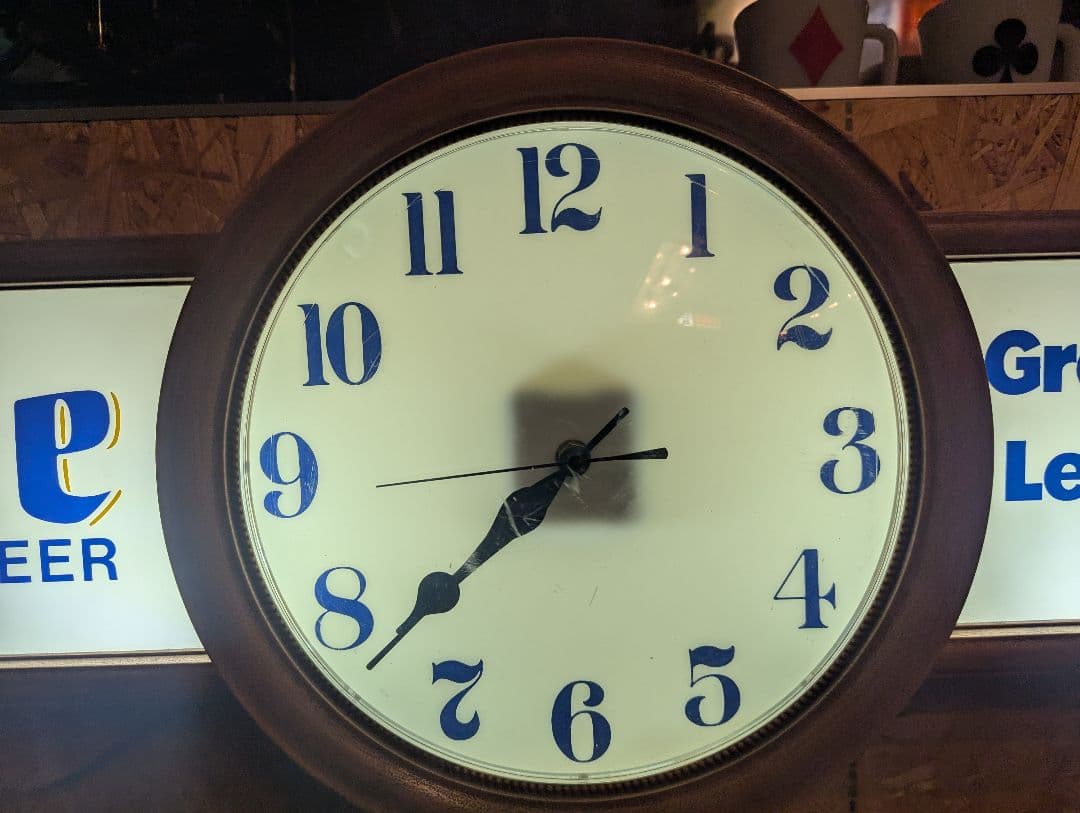 スーパーセール！　Lite BEER ビンテージクロック　電飾　アドバタイジング