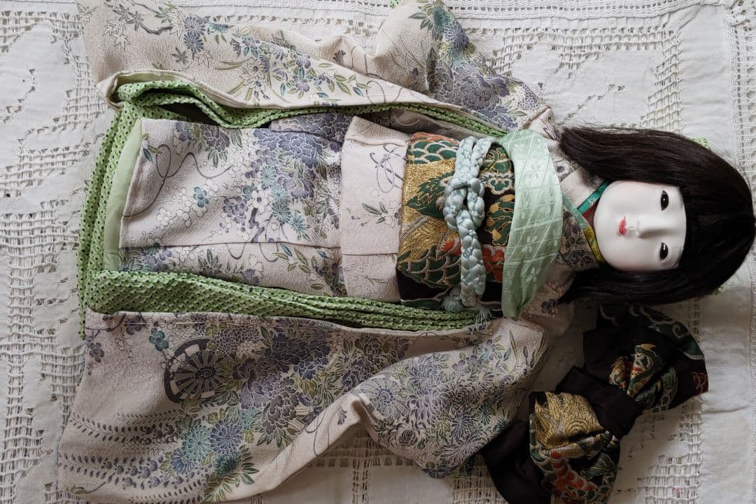 工房朋50センチ人毛、誂えの一点もの着物一式