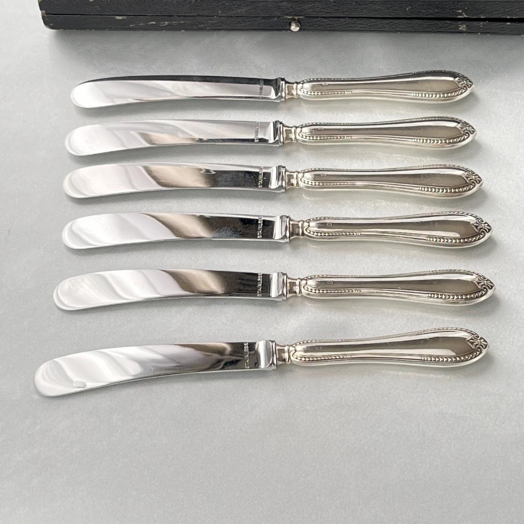 【Josiah Williams 】 【純銀ハンドル】 ティーナイフ 6本