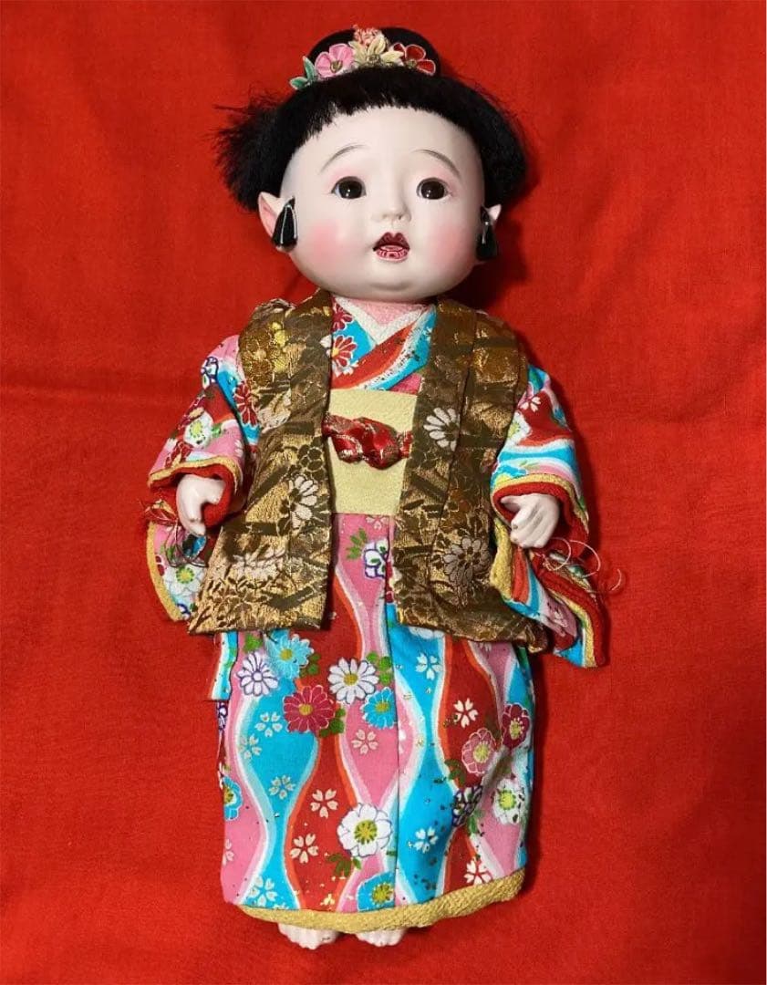レトロ　お座りできる人形　市松人形　アンティーク