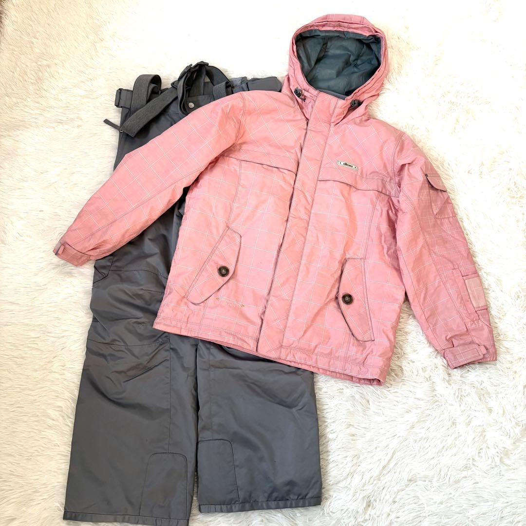 美品☆ellesse ITALY エレッセ　スキーウェア上下　スノボ　ピンク　L