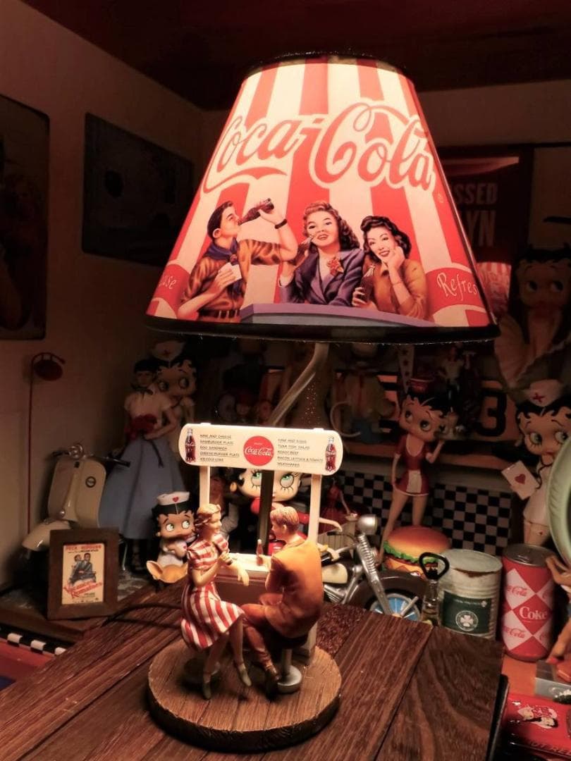 絶版★激レア★コカコーラ アメリカンダイナー ジオラマ ランプ ライト