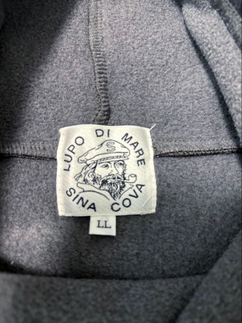 ★ 美品★シナコバ 裏起毛 スヌードトレーナー ロゴ編みリブ グレー LL